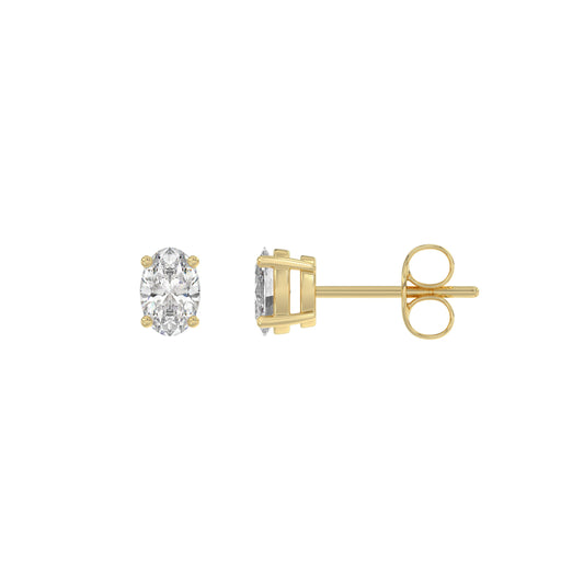 14K Yellow Gold, flat view