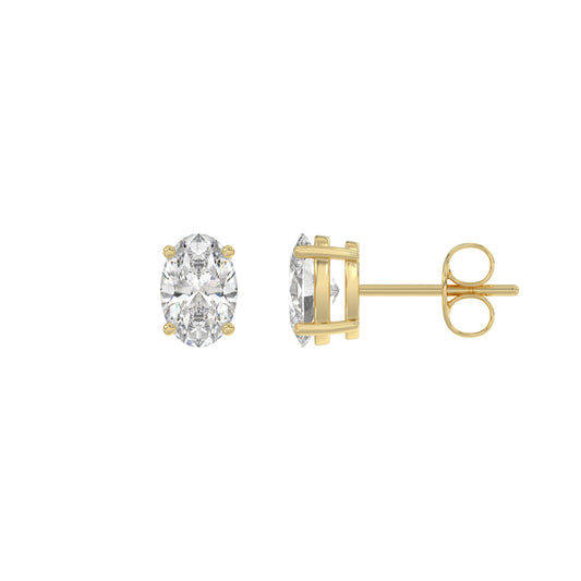 14K Yellow Gold, flat view