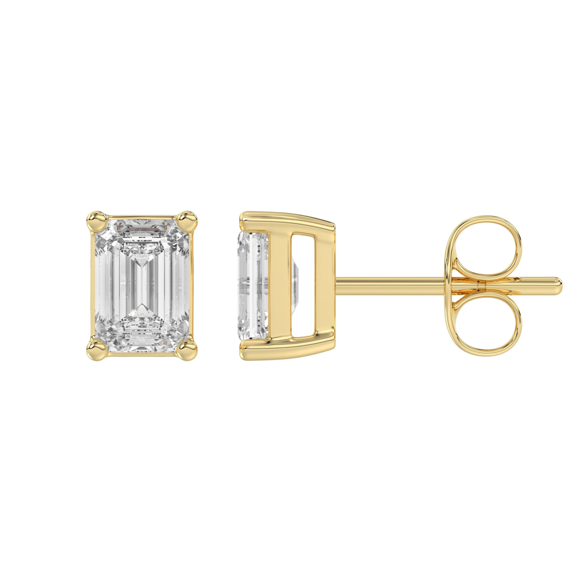 14K Yellow Gold, flat view