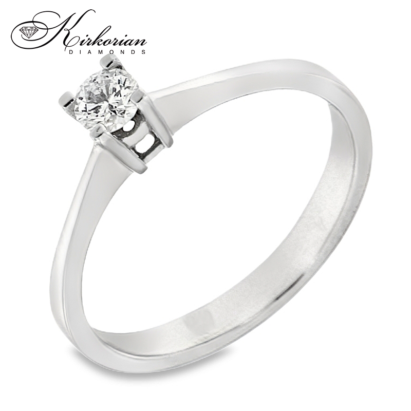 Годежен пръстен от злато 14К с диамант 0.15 ct – класическа визия и изискан стил