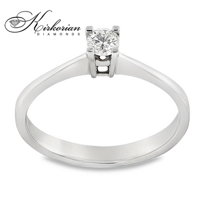 Годежен пръстен от злато 14К с диамант 0.15 ct – класическа визия и изискан стил