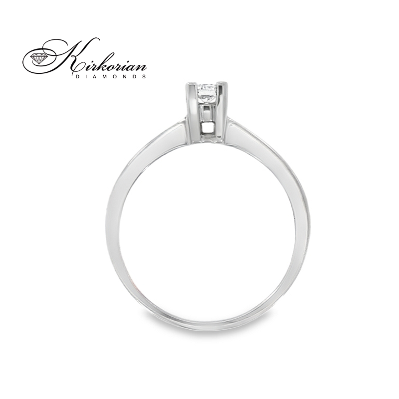 Елегантен годежен пръстен с диамант 0.18 ct от бяло или жълто злато 14К – KD сертификат