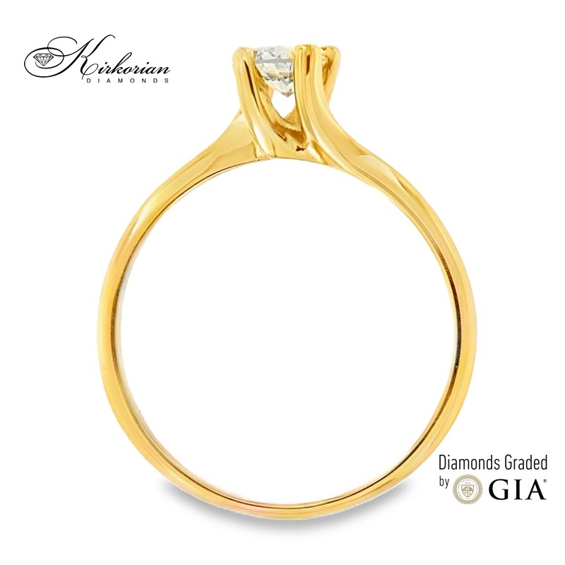 Годежен пръстен с диамант 0.30ct GIA от жълто злато 14к – модел G368