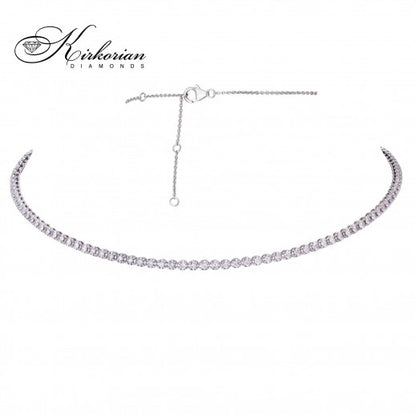 тенис колие с диаманти 1.70 ct бяло злато 18k класическо диамантено колие IT56