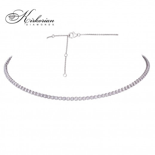 тенис колие с диаманти 1.70 ct бяло злато 18k класическо диамантено колие IT56