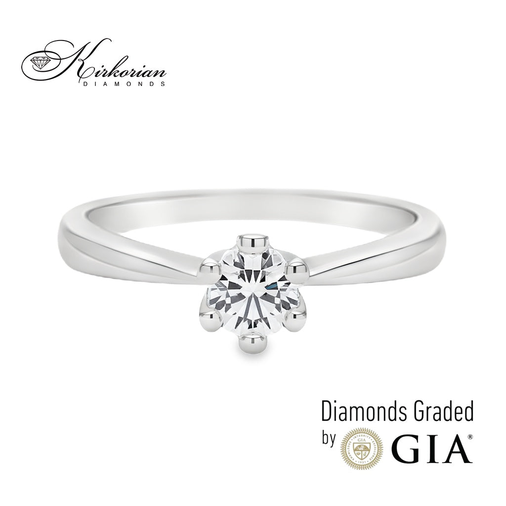 Годежен пръстен с GIA диамант 0.25 ct – бяло злато 14К | Цени от производител