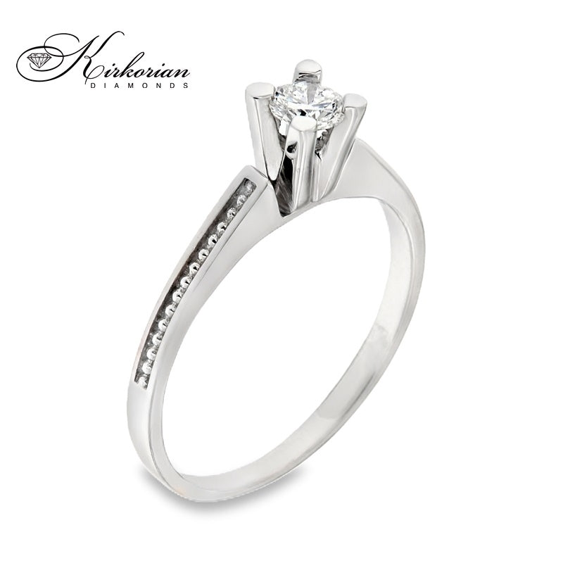Годежен пръстен от бяло злато 14К с диамант 0.245 ct – Лукс на достъпна цена