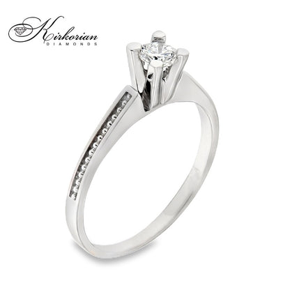 Годежен пръстен от бяло злато 14К с диамант 0.245 ct – Лукс на достъпна цена