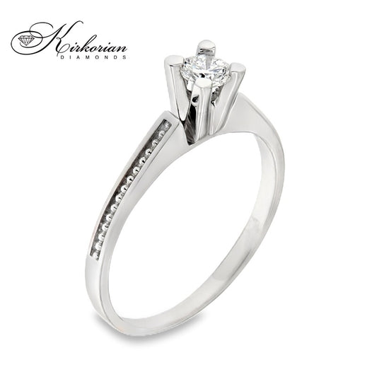 Годежен пръстен от бяло злато 14К с диамант 0.245 ct – Лукс на достъпна цена