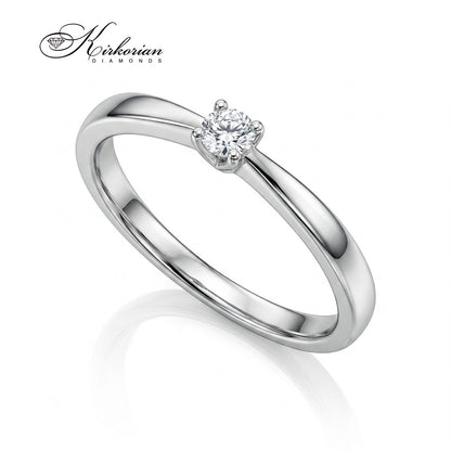 Класически годежен пръстен солитер с естествен диамант G–H SI – K540