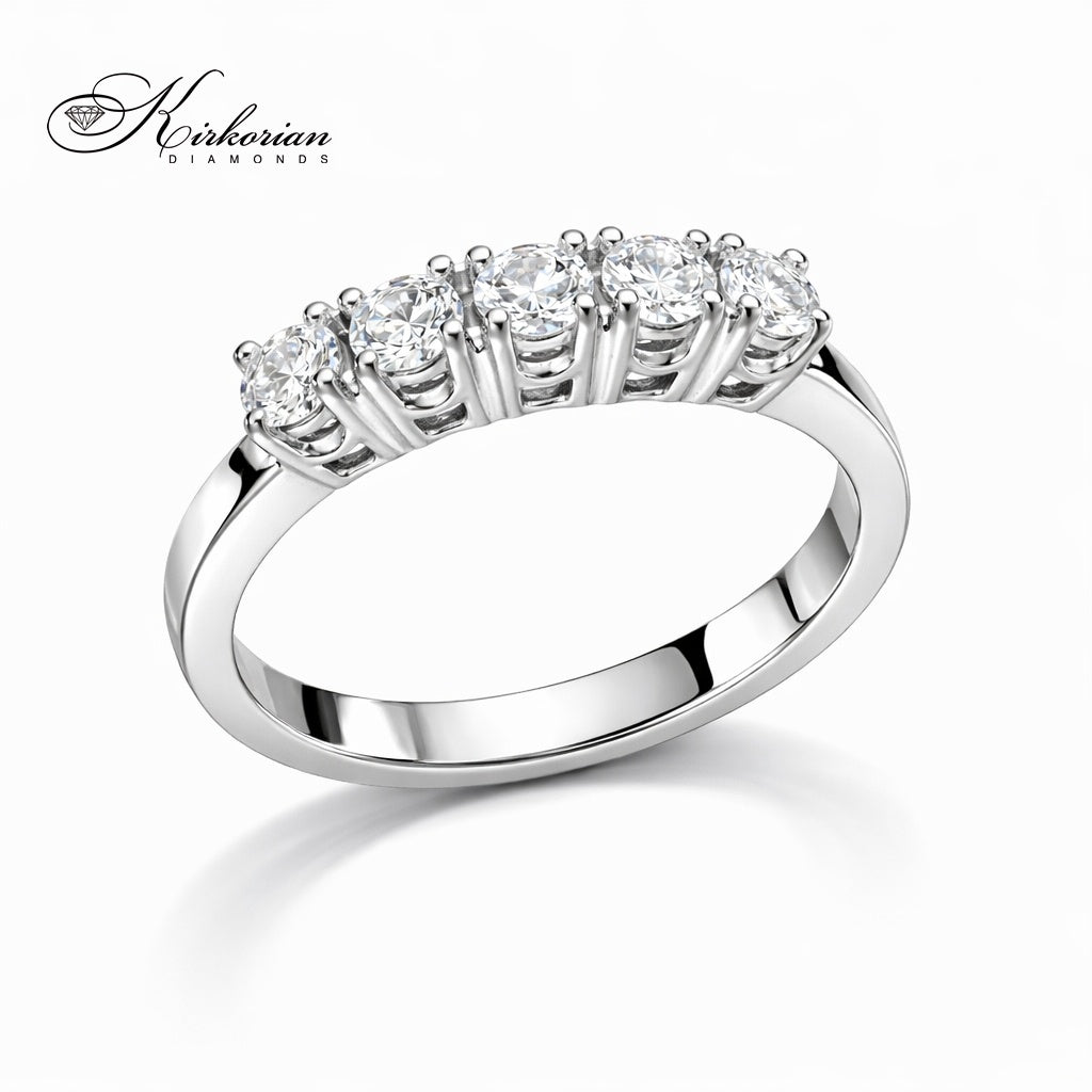 Пръстен от бяло или жълто злато 14k с диаманти 0.52ct – модел K607