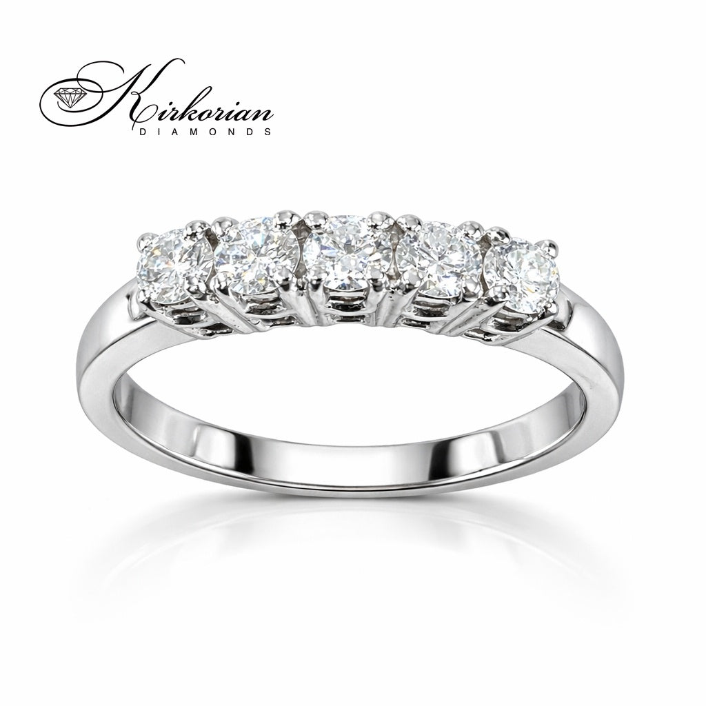 Пръстен от бяло или жълто злато 14k с диаманти 0.52ct – модел K607