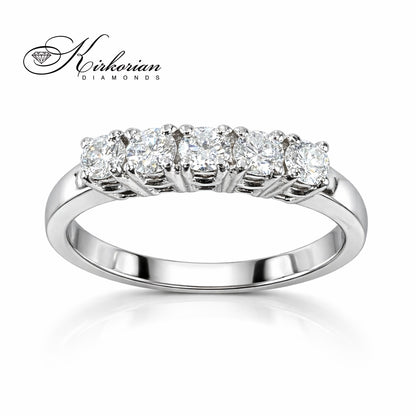 Пръстен от бяло или жълто злато 14k с диаманти 0.52ct – модел K607