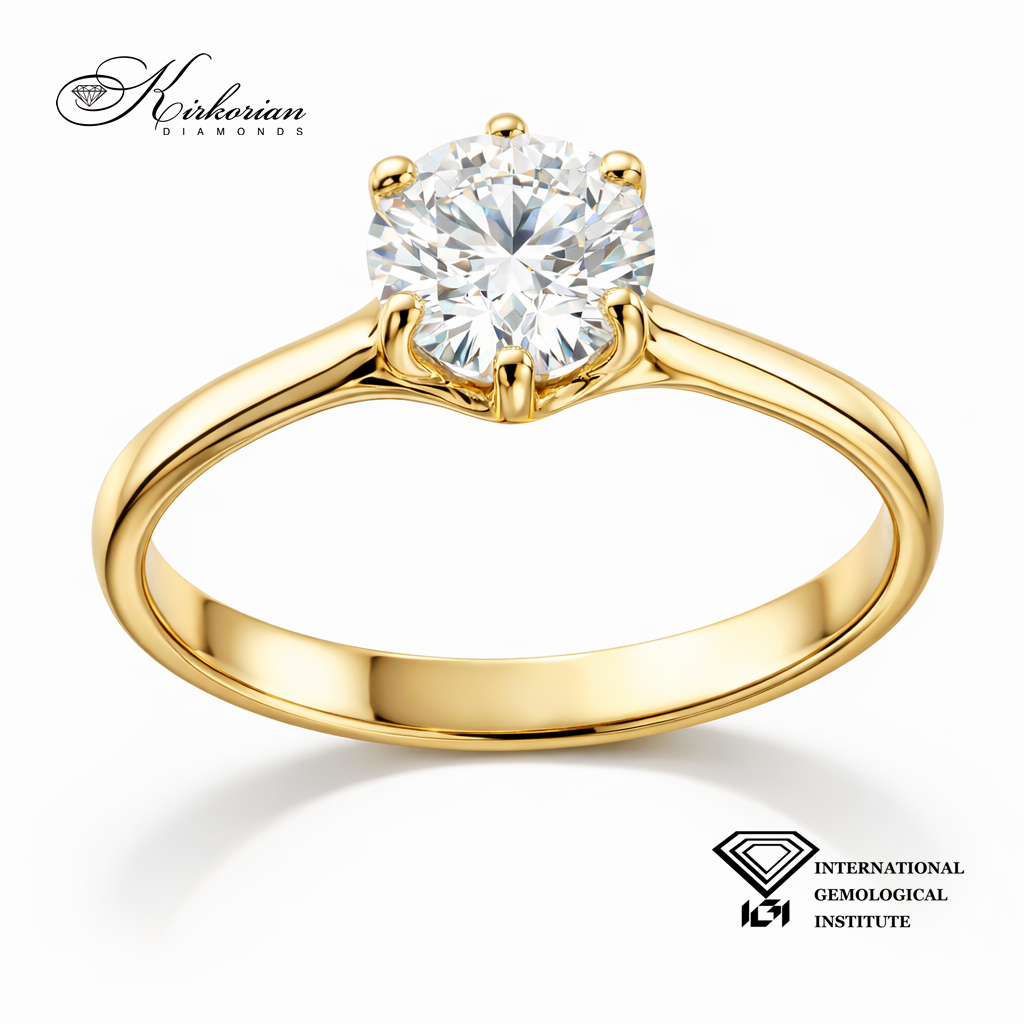 Годежен пръстен с лабораторен диамант 1.03 ct KIRKORIAN DIAMONDS