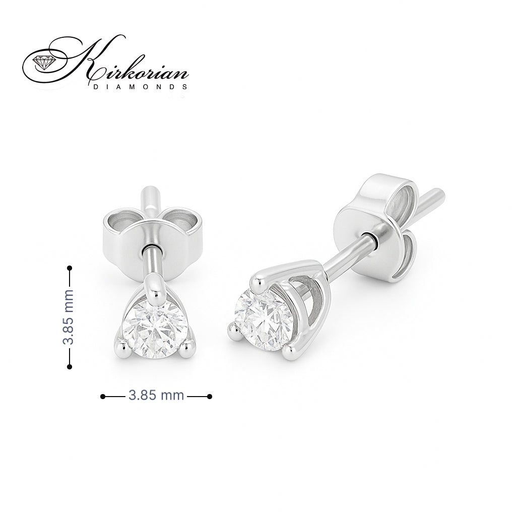 Обеци Бяло Злато 14K с Диаманти 0.26 Карата - Код: OB122 | Kirkorian Diamonds