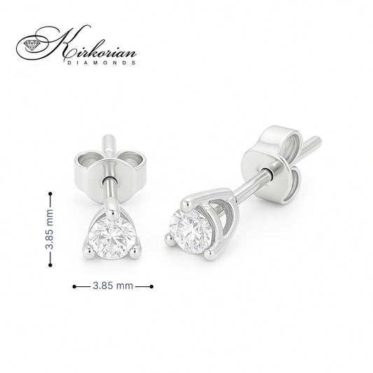 Обеци Бяло Злато 14K с Диаманти 0.26 Карата - Код: OB122 | Kirkorian Diamonds