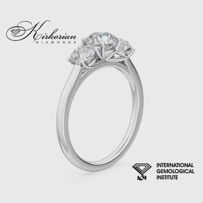 Годежен пръстен от бяло злато 14К с лабораторни диаманти 1.50 ct IGI – SJR54475B