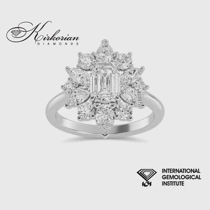 Годежен пръстен с лабораторно отгледан диамант 2.13 ct | Бяло злато 14К | IGI | SJR60600