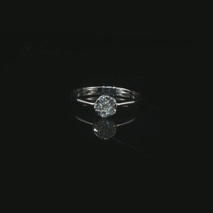 Годежен пръстен от бяло злато 14К с диаманти 0.23 ct G / SI – код: 10110015B