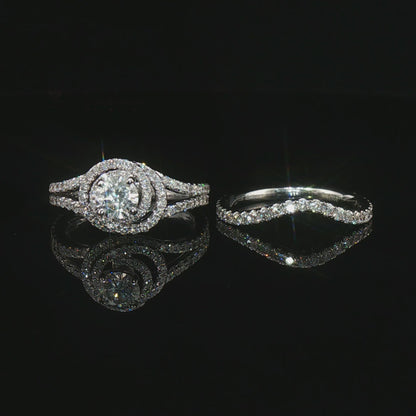 Видео на годежен пръстен от бяло злато 18К с GIA сертифициран диамант 1.75 ct модел K663 естествени диаманти с брилянтен блясък