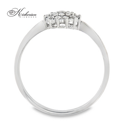 Годежен пръстен от бяло злато 18К с диаманти 0.18 ct KD сертификат код RN12 ТОП ЦЕНА