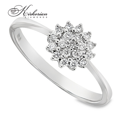 Годежен пръстен от бяло злато 18К с диаманти 0.18 ct KD сертификат код RN12 ТОП ЦЕНА