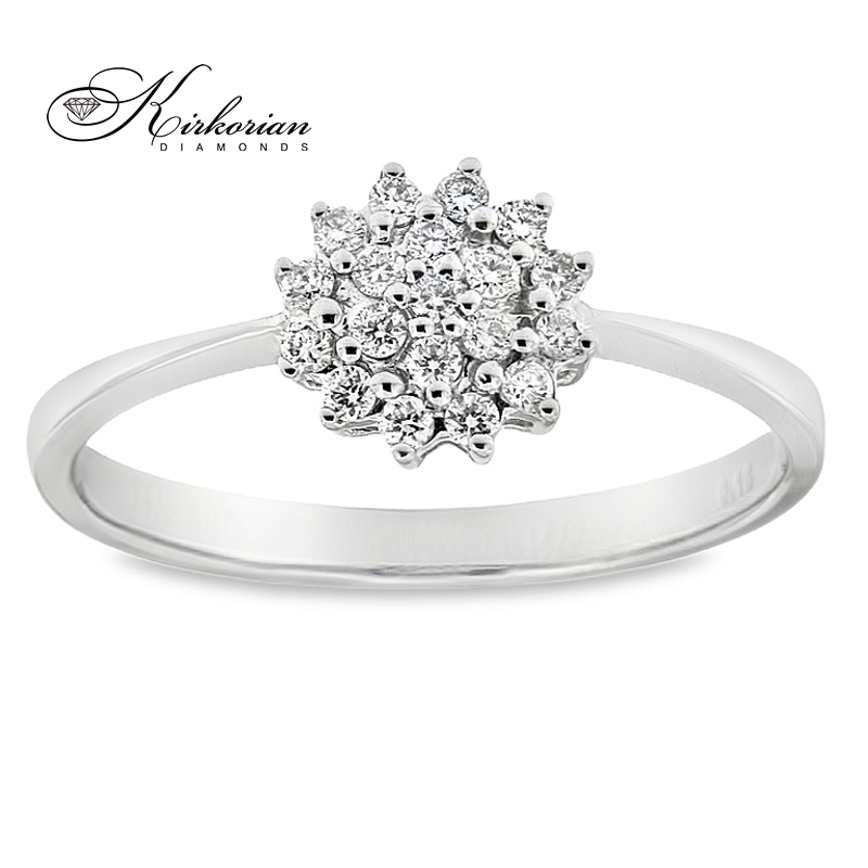 Годежен пръстен от бяло злато 18К с диаманти 0.18 ct KD сертификат код RN12 ТОП ЦЕНА