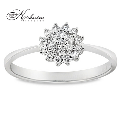 Годежен пръстен от бяло злато 18К с диаманти 0.18 ct KD сертификат код RN12 ТОП ЦЕНА