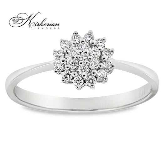 Годежен пръстен от бяло злато 18К с диаманти 0.18 ct KD сертификат код RN12 ТОП ЦЕНА