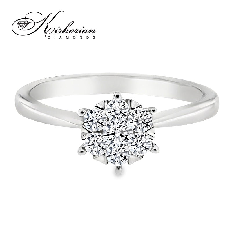 Годежен пръстен от бяло злато 18к с диаманти 0.33ct – код RN141