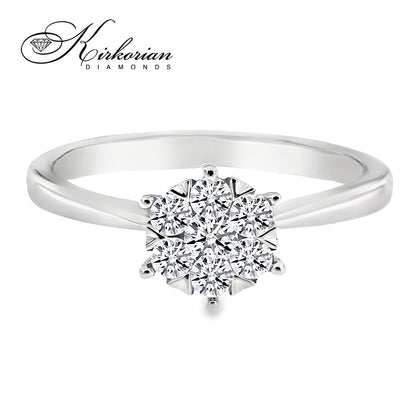 Годежен пръстен от бяло злато 18к с диаманти 0.33ct – код RN141
