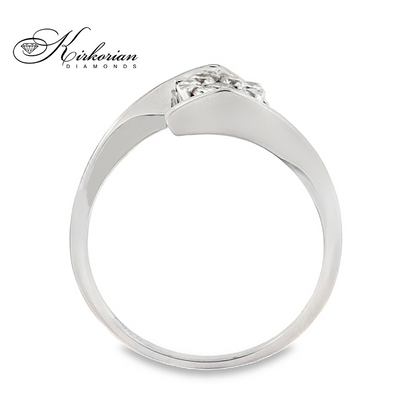 Годежен пръстен от бяло злато 14К с диаманти 0.26 ct – лукс на достъпна цена