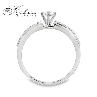 Годежен пръстен с диаманти 0.29 ct от бяло злато 14К – модел RN182