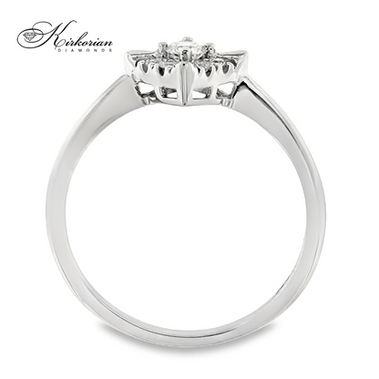 Годежен пръстен от бяло злато 14К с диаманти 0.20 ct – код RN18, цени от производител