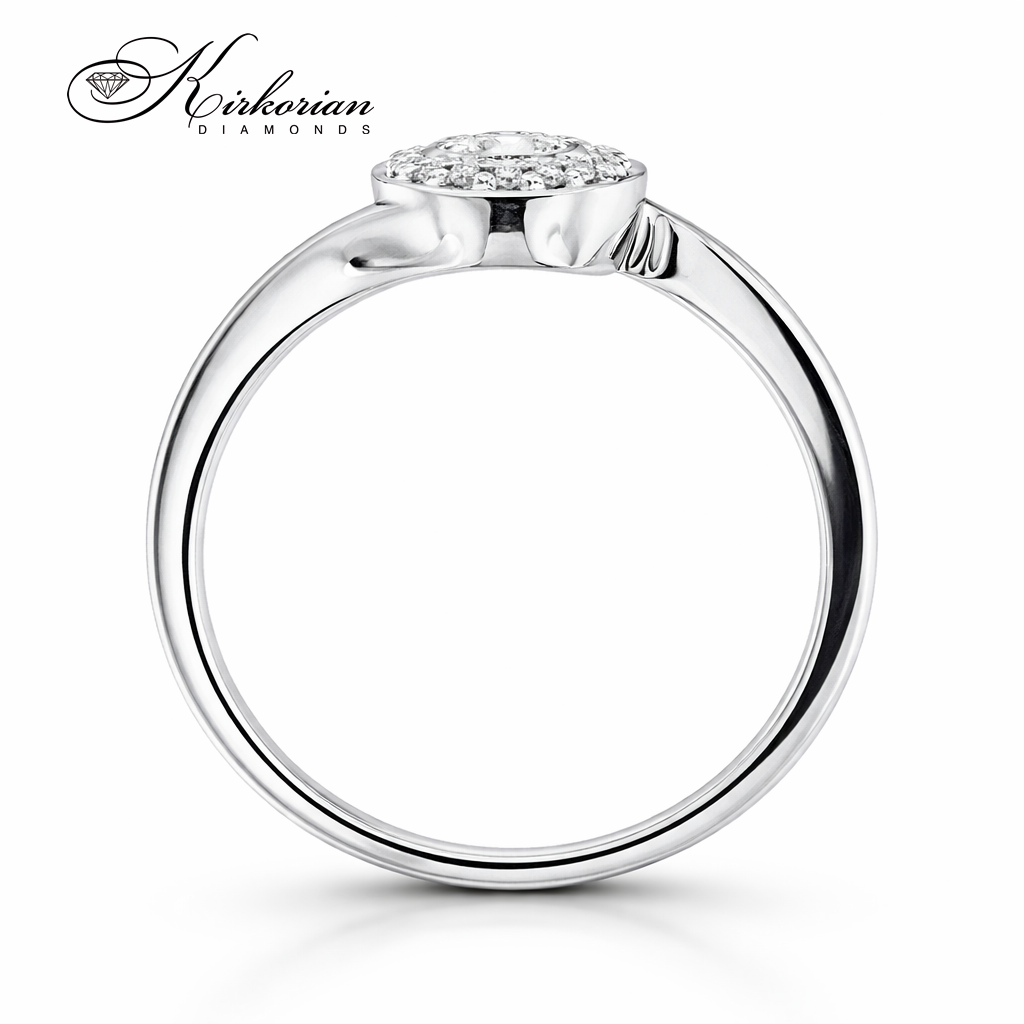 Годежен пръстен от бяло злато 14К с диаманти 0.22 ct KD сертификат код RN19 Високо качество на достъпна цена