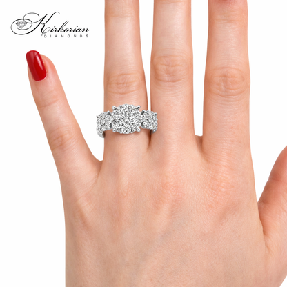 Годежен пръстен RN219 – Бяло злато 18k с диаманти 1.02ct, KD сертификат