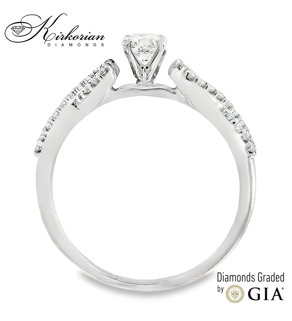 Годежен пръстен от бяло злато 18k с диаманти 0.40ct GIA E/VS2 RN29B