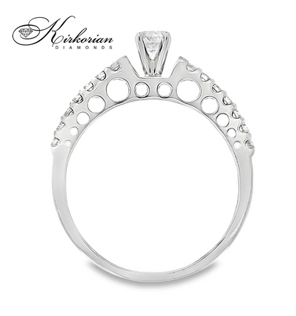 Годежен пръстен с диаманти 0.35 ct от бяло злато 14К – модел RN42