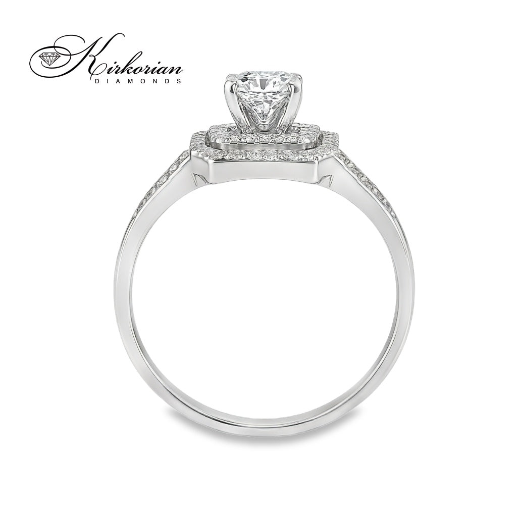 Годежен пръстен от бяло злато 14k с диамант 0.61ct – модел RN461