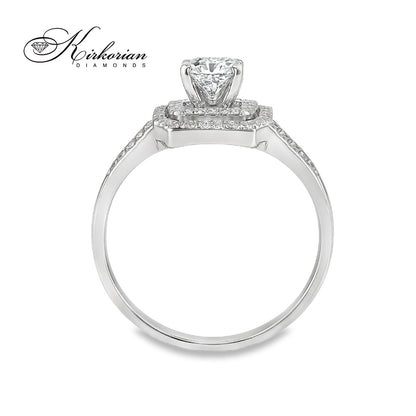 Годежен пръстен от бяло злато 14k с диамант 0.61ct – модел RN461