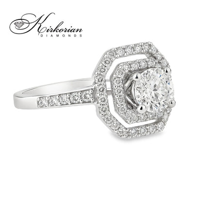 Годежен пръстен от бяло злато 14k с диамант 0.61ct – модел RN461