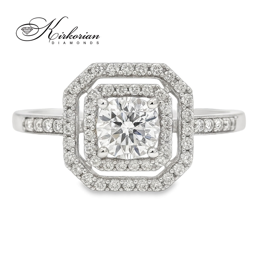 Годежен пръстен от бяло злато 14k с диамант 0.61ct – модел RN461