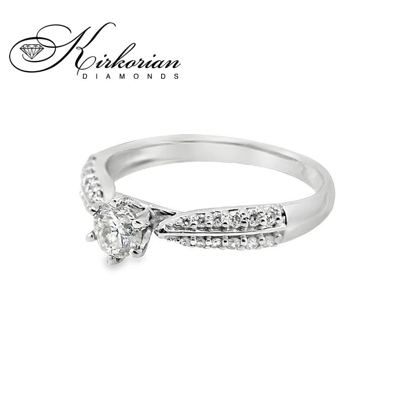 Годежен пръстен с диаманти 0.525ct бяло злато 14k – модел RN463