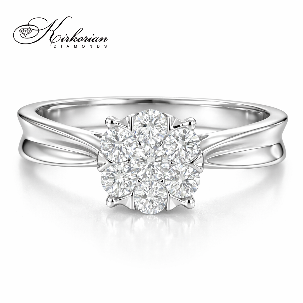 Годежен пръстен от бяло злато 18k с диаманти 0.34ct – модел RN67B