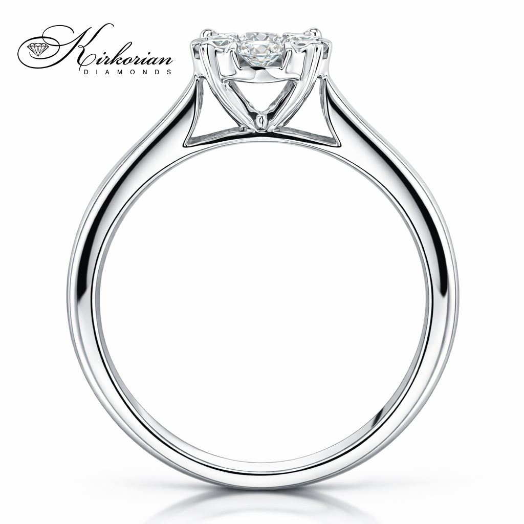 Годежен пръстен от бяло злато 18k с диаманти 0.34ct – модел RN67B