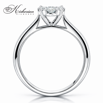 Годежен пръстен с диаманти 0.34 ct от бяло злато 14К – модел RN67