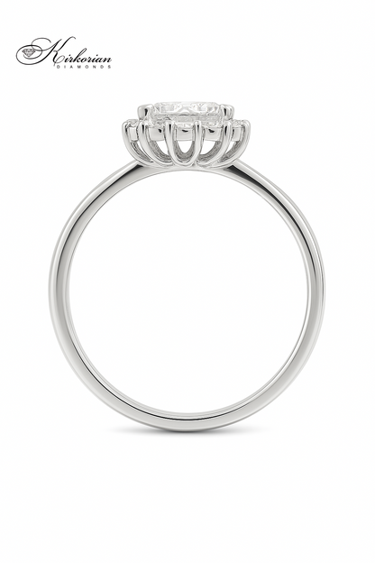 Годежен пръстен от бяло злато 18k с диаманти 0.50ct – модел RN68