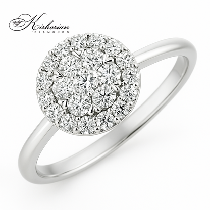 Годежен пръстен от бяло злато 18k с диаманти 0.50ct – модел RN68
