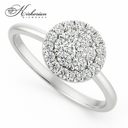 Годежен пръстен от бяло злато 18k с диаманти 0.50ct – модел RN68