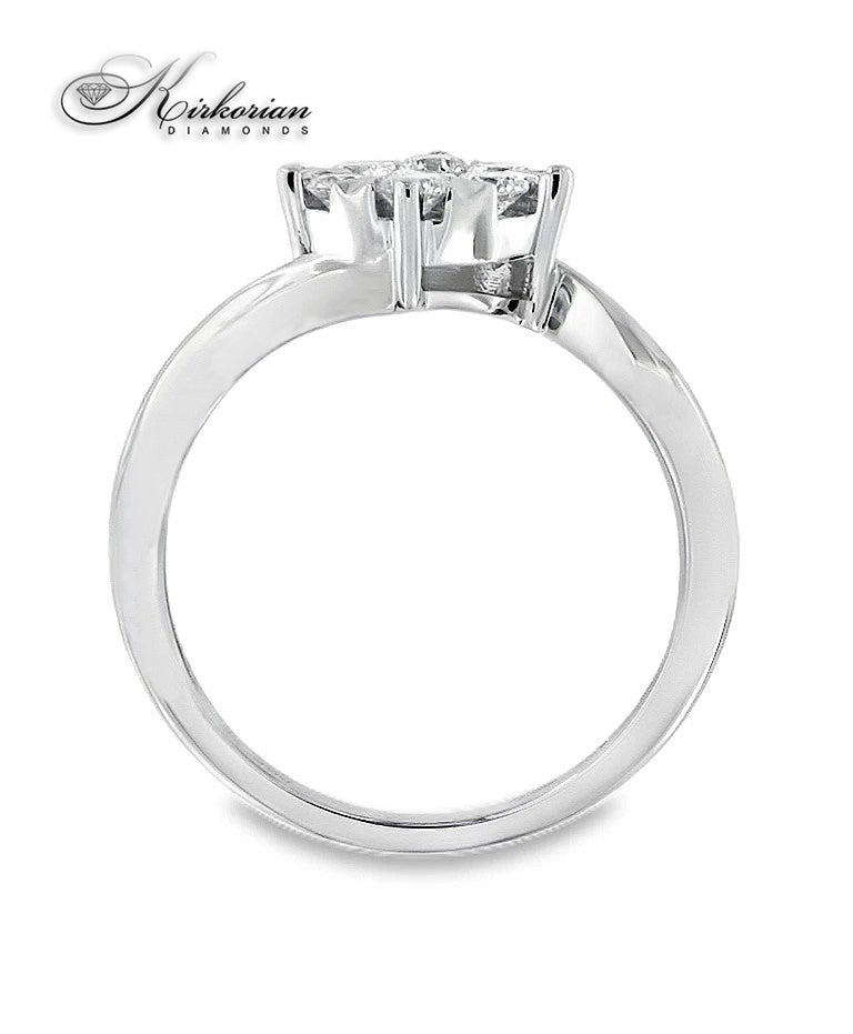 Годежен пръстен от бяло злато 18k с диаманти 0.50ct KD I/SI RN79B
